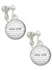 Domed John 3:16 Clip On Earrings