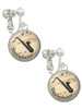 Domed Music - Saxophone Clip On Earrings