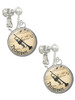 Domed Music - Trumpet Clip On Earrings