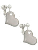 Stainless Steel Heart Clip On Earrings