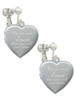 You Are More Loved Engraved Locket Clip On Earrings