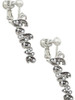 Script ''Believe'' with Clear Crystals Clip On Earrings
