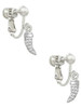 Small Crystal Sabre Tooth Clip On Earrings