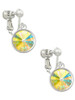 12mm Crystal Rivoli - Clear AB Clip On Earrings