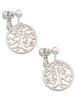 Tree of Life Cutout Clip On Earrings