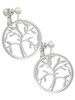 Tree of Life in Circle Clip On Earrings