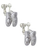Large Ballet Slippers Clip On Earrings