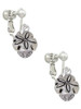 Sand Dollar Spinner Clip On Earrings