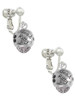 Good Kitty with Black Paw Spinners Clip On Earrings