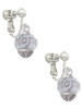 Hope on White Spinners Clip On Earrings