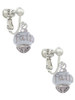 Faith on White Spinners Clip On Earrings