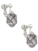 Antiqued Woven Rope Spinner Clip On Earrings