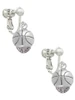 Antiqued Silver Tone Basketball Spinner Clip On Earrings