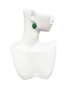 Oval - Imitation Cat's Eye - Green - Clip On Earrings