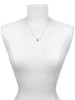 Acrylic 5/16" Orange Heart Charm Necklace