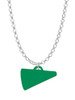 Acrylic 3/4" Green Megaphone Charm Necklace