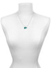 Acrylic 3/4" Teal Megaphone Charm Necklace