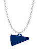 Acrylic 3/4" Navy Megaphone Charm Necklace