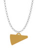 Acrylic 3/4" Gold Tone Megaphone Charm Necklace