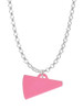 Acrylic 3/4" Hot Pink Megaphone Charm Necklace