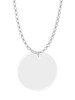 Acrylic 1" Disc Imitation Pearl Charm Necklace