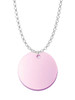 Acrylic 1" Disc Light Purple Imitation Pearl Charm Necklace