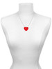 Acrylic 1" Red Heart Charm Necklace