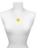 Acrylic 1" Yellow Heart Charm Necklace