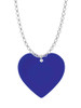Acrylic 1" Royal Blue Heart Charm Necklace
