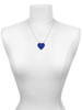 Acrylic 1" Navy Blue Heart Charm Necklace