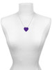Acrylic 1" Purple Heart Charm Necklace