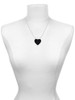 Acrylic 1" Black Heart Charm Necklace