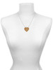 Acrylic 1" Gold Tone Heart Charm Necklace