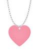 Acrylic 1" Pink Heart Charm Necklace