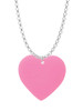 Acrylic 1" Hot Pink Heart Charm Necklace