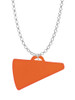 Acrylic 1.25" Orange Megaphone Charm Necklace