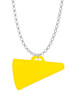 Acrylic 1.25" Yellow Megaphone Charm Necklace