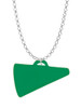 Acrylic 1.25" Green Megaphone Charm Necklace