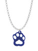 Acrylic Small Paw Blue Charm Necklace