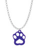 Acrylic Small Paw Purple Charm Necklace
