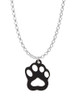 Acrylic Small Paw Black Charm Necklace
