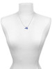 Acrylic 3/4" Royal Blue Cheer Megaphone Charm Necklace