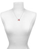 Acrylic 3/4" Maroon Cheer Megaphone Charm Necklace