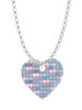 Acrylic Small Hologram Heart Charm Necklace