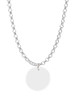 Acrylic 1/2" Disc Imitation Pearl Charm Necklace