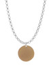 Acrylic 1/2" Disc Gold Tone Charm Necklace
