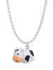 Resin Black and White Cow Charm Necklace