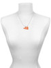 Acrylic 1.25" Orange Cheer Megaphone Charm Necklace