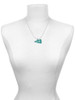 Acrylic 1.25" Teal Cheer Megaphone Charm Necklace