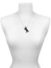Acrylic 1.5 Black Horse Charm Necklace